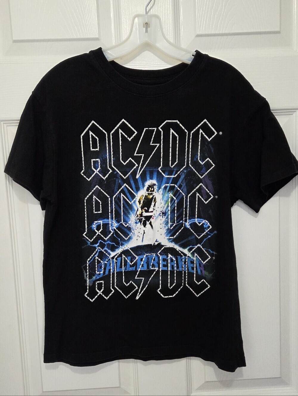 AC/DC Women’s 2018 T Shirt Size M Black & White Bling BALLBREAKER Size Small